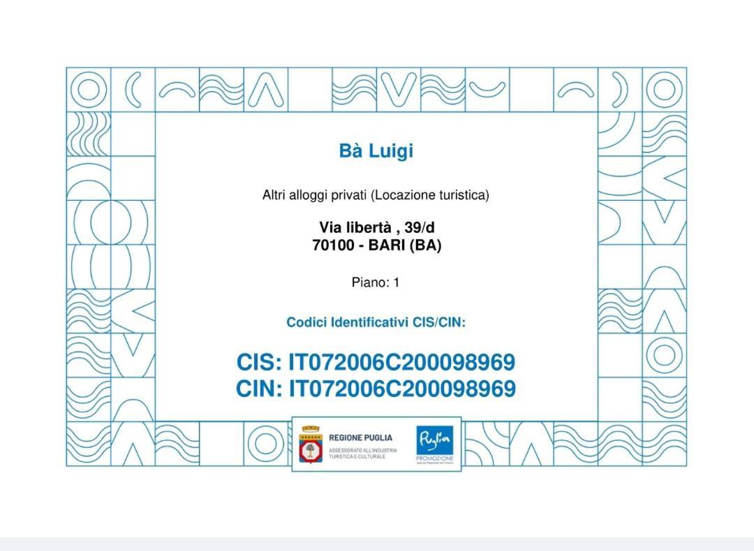 Ba Luigi Apartman Bari Kültér fotó